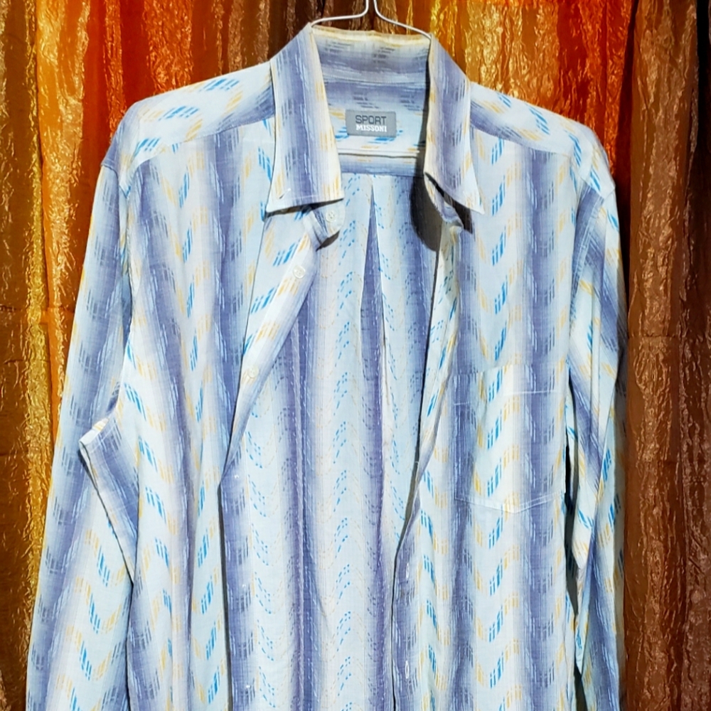 Previously loved mens Sport Missoni long sleeve button down shirt.